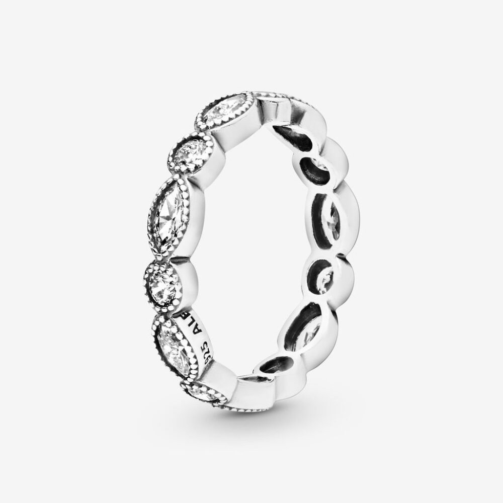 Authentic Pandora Elegant Marquise Band Ring Sz 52